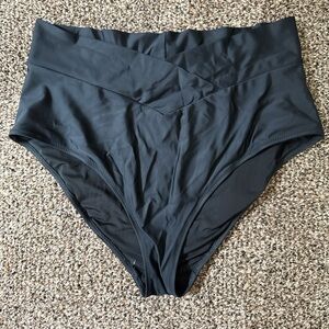 Aerie Black High-Waisted Bikini Bottom